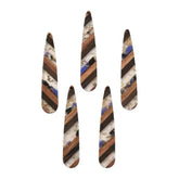 53.5 × 11 × 3 mm Wood & Acrylic/Resin Teardrop